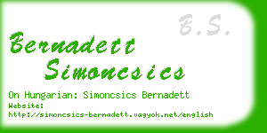 bernadett simoncsics business card